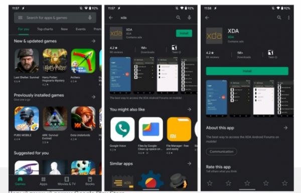 <br />
        Некоторые телефоны Android 10 получают темный режим для Google Play Store<br />
    